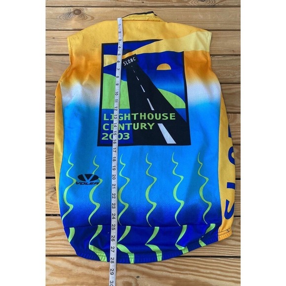 Voler Sleeveless Cycling Jacket Size Large Men’s Blue Orange Full Zip - Picture 5 of 8